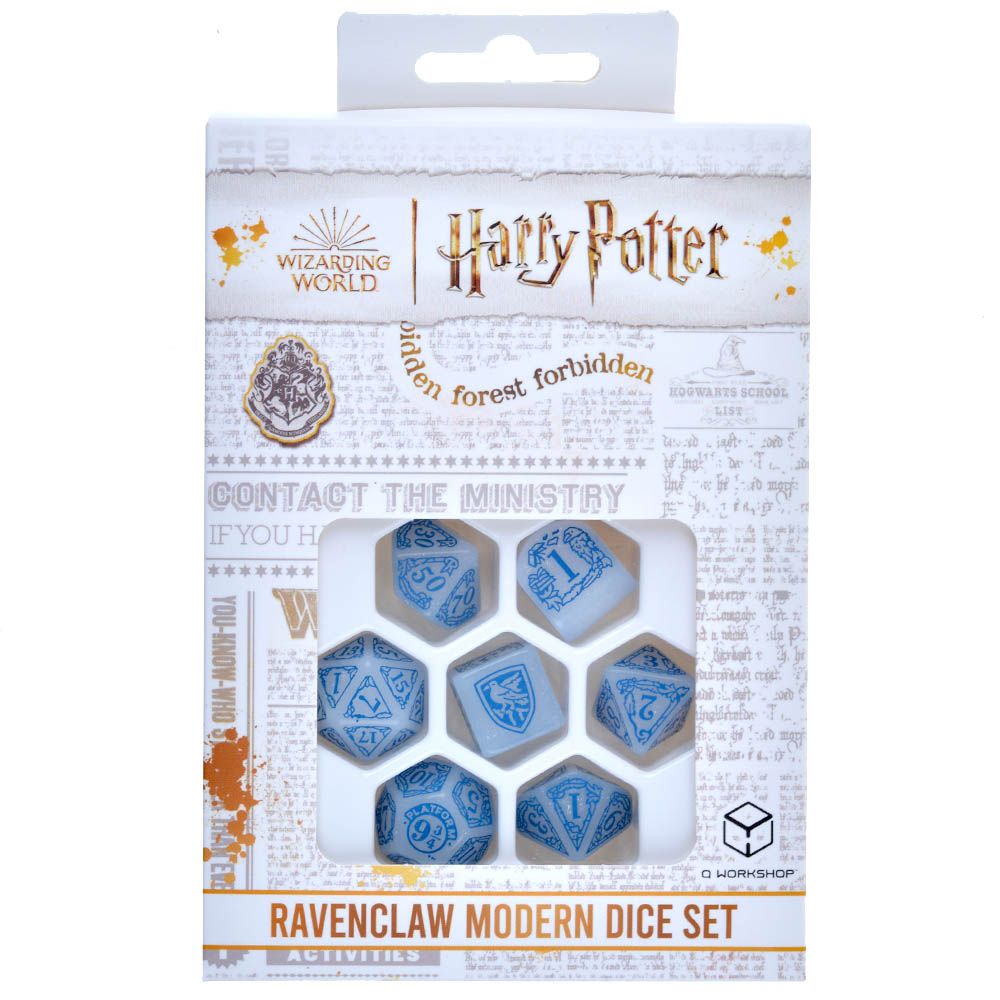 Harry Potter Dice Set Ravenclaw Modern Dice Set - White (7) - 5907699496785 - CrystalLotus.eu