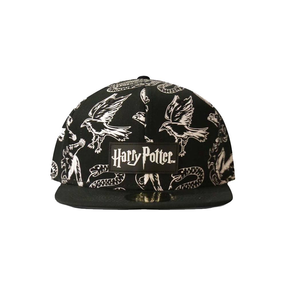 Harry Potter Snapback Cap Heraldic Animals BW - 8718526126204 - CrystalLotus.eu