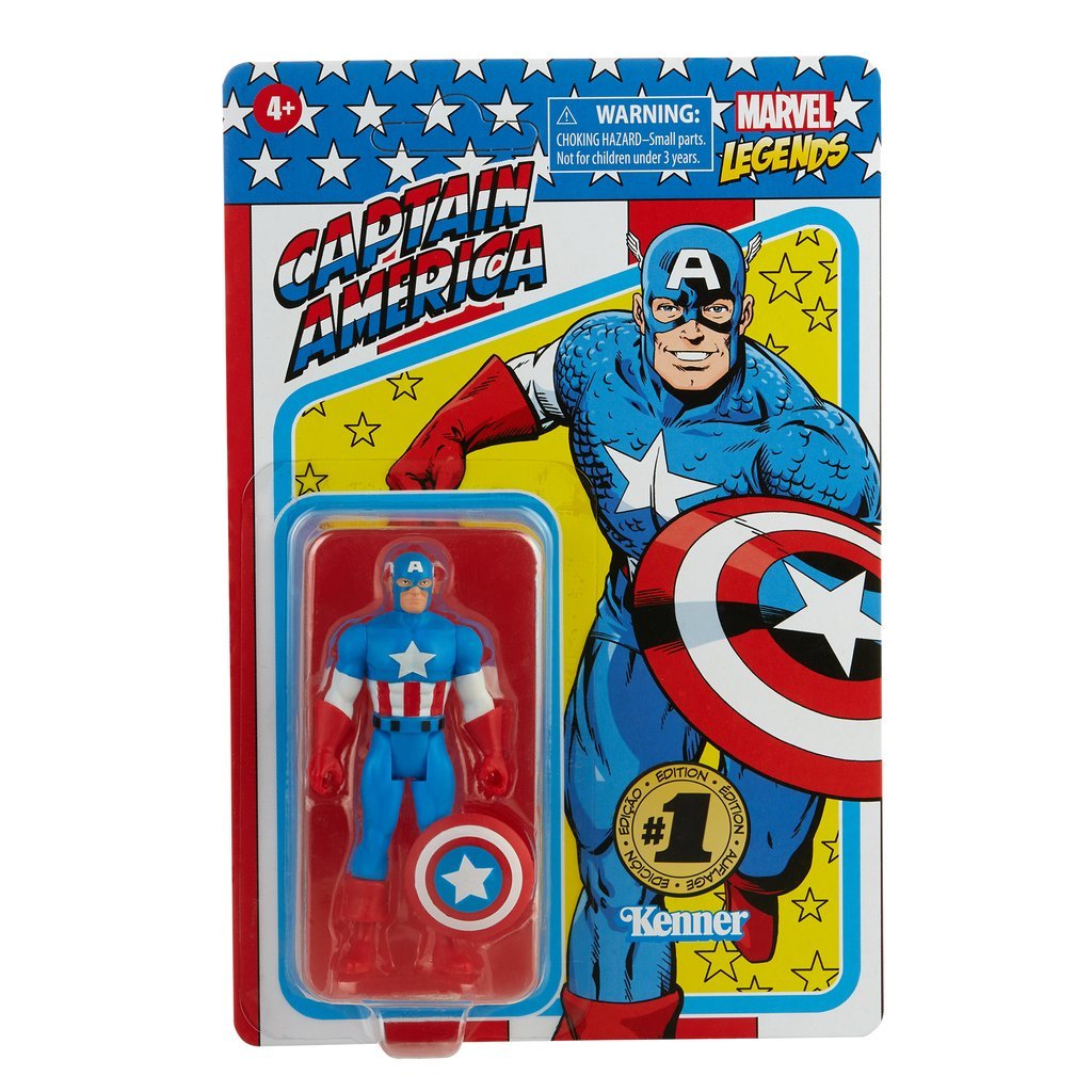 Hasbro Marvel Legends 3.75 - inch Retro Collection Captain America - 5010993842513 - CrystalLotus.eu