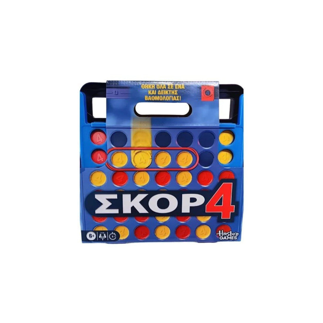 Hasbro - Σκορ 4 (Connect 4) (Greek Version) (G1500) - 5010996386465 - Crystal Lotus