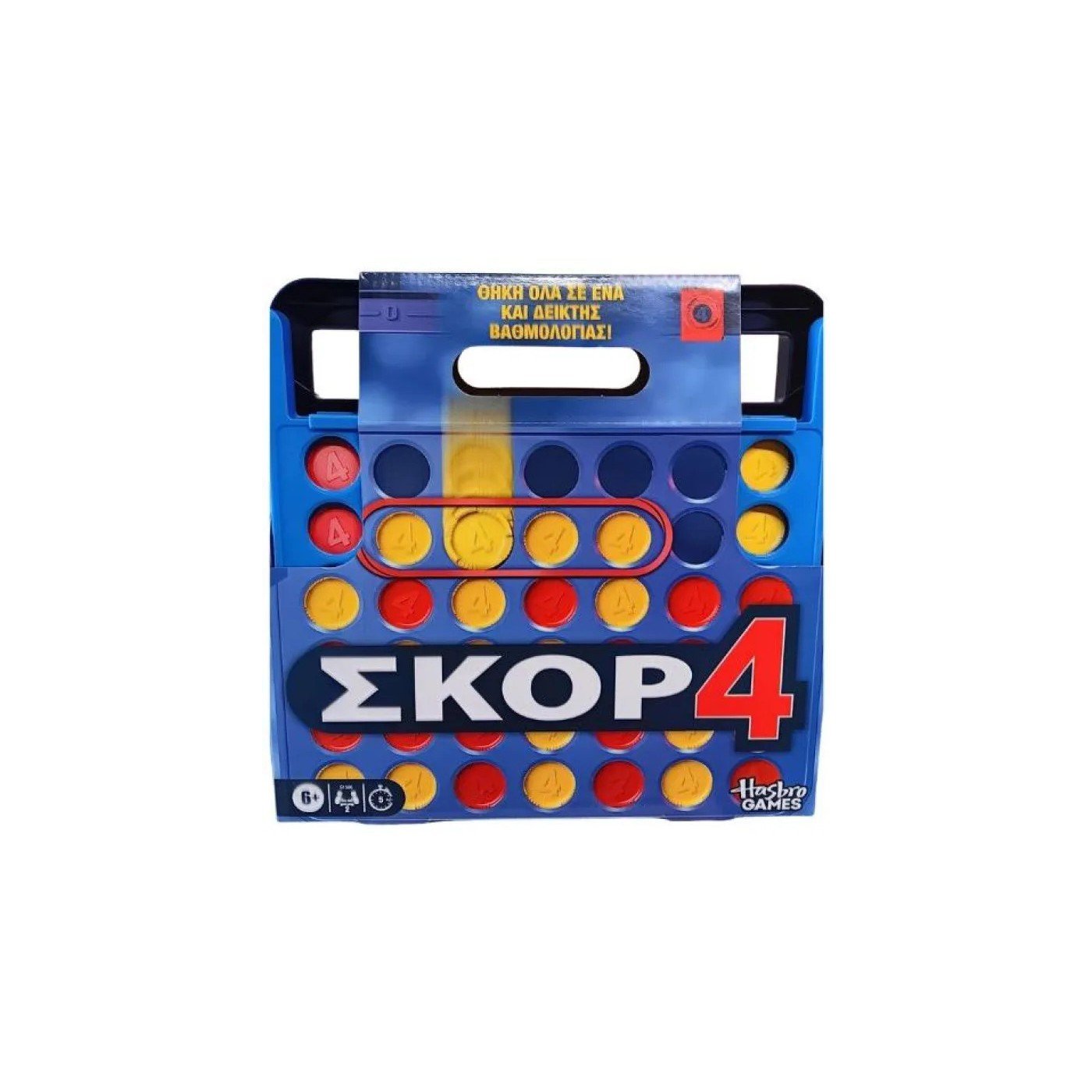 Hasbro - Σκορ 4 (Connect 4) (Greek Version) (G1500) - 5010996386465 - Crystal Lotus