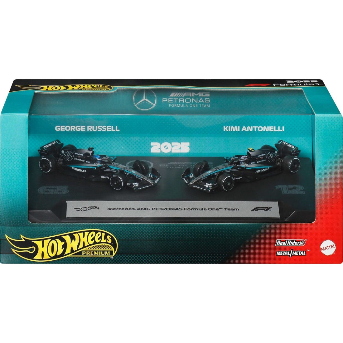 Mattel - Hot Wheels Premium - Formula 1 2025 - Mercedes-AMG Petronas Formula One Team (JMM89-JMM93) - 194735381548 - crystallotus.eu