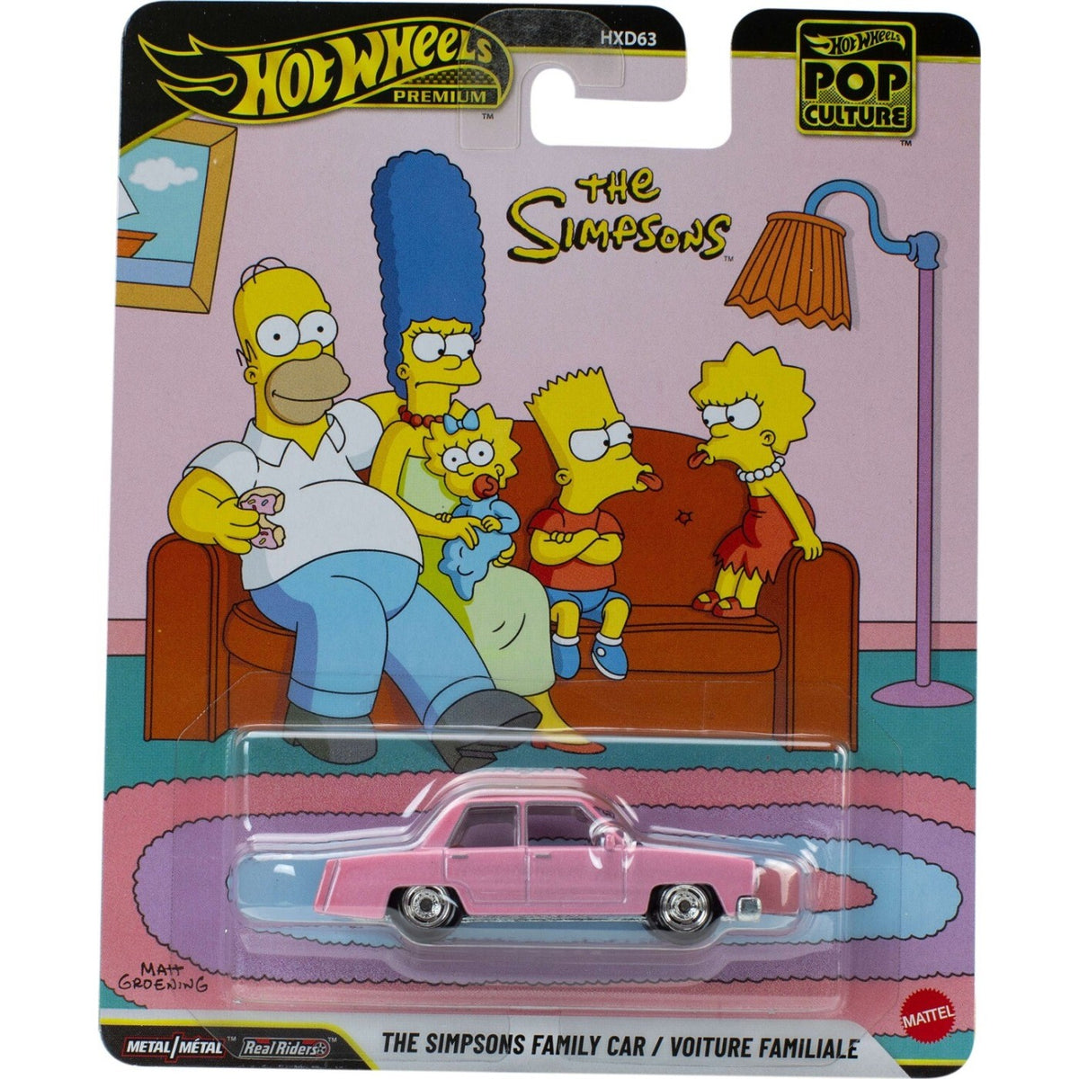 Mattel - Hot Wheels Premium Pop Culture Αυτοκινητάκια (1:64) - The Simpsons Family Car (HXD63-JHX09) - 194735337330 - crystallotus.eu