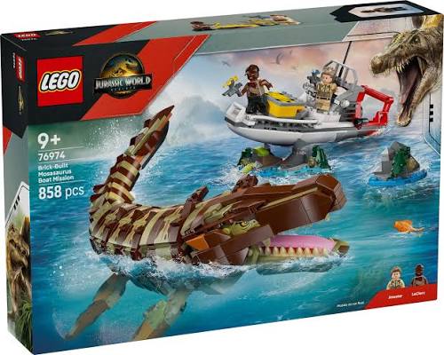 LEGO 76974 - Jurassic World Brick-Built Mosasaurus Boat Mission - 401958076974 - crystallotus.eu