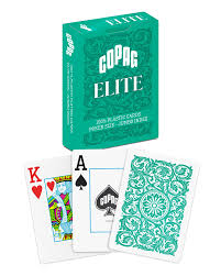 Copag - Elite 100% Plastic Poker Jumbo Index Playing Cards (Green Color)
