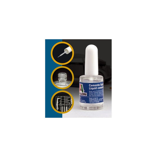 ITALERI Liquid Cement for Plastic with Fine Brush (15ml) - 8001283039901 - CrystalLotus.eu