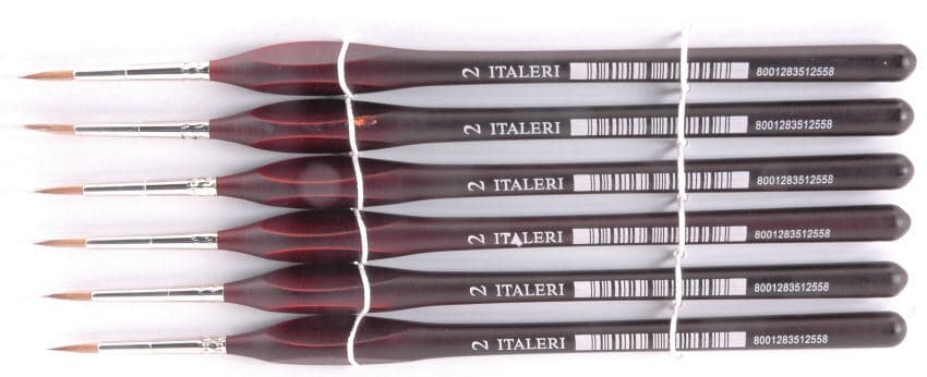 ITALERI Sable Hair Brush Size 2 - 8001283512558 - CrystalLotus.eu