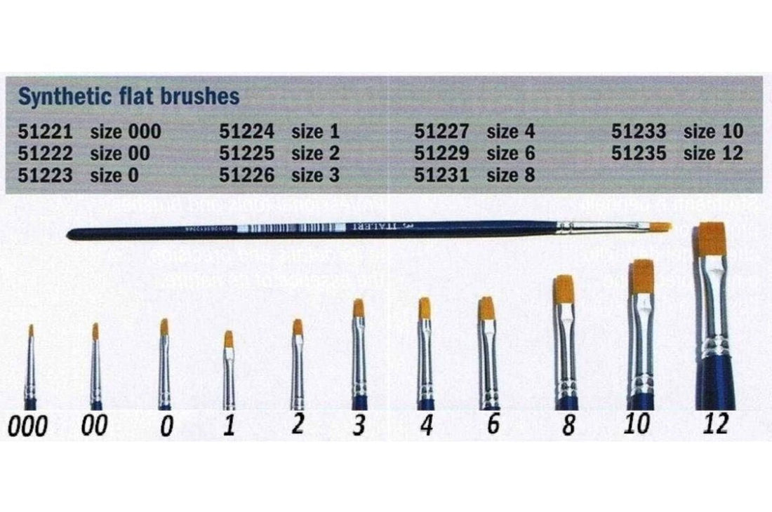 ITALERI Synthetic Flat Brush Size 10 - 8001283512336 - CrystalLotus.eu