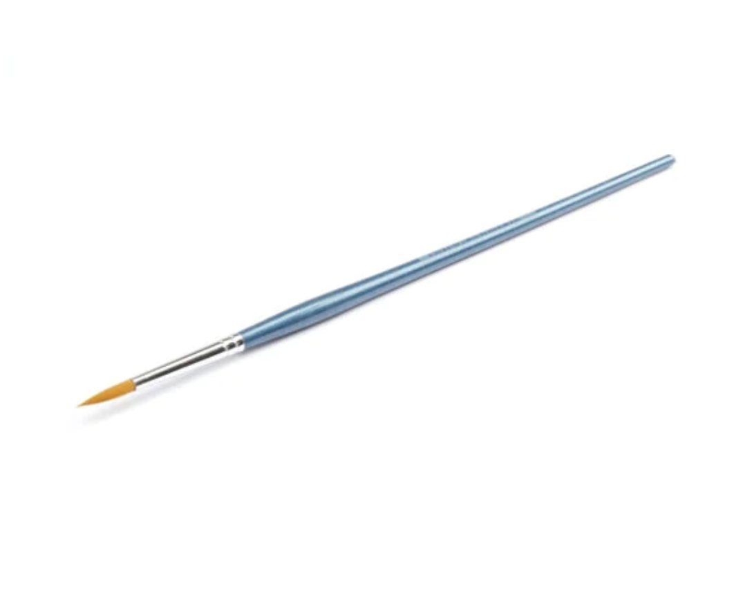 ITALERI Synthetic Round Brush with Brown Tip Size 0/10 (Extra Thin) - 8001283522816 - CrystalLotus.eu