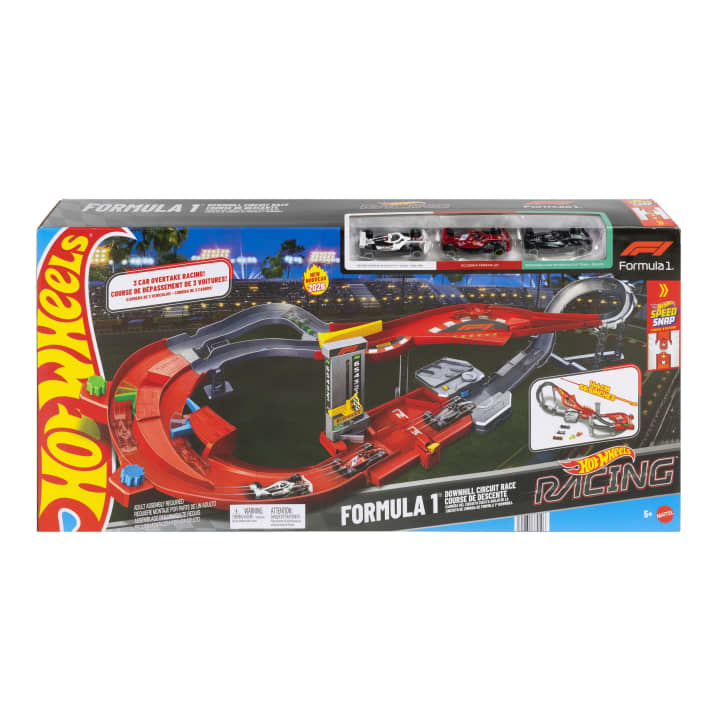 Mattel - Hot Wheels Racing Νέα Πίστα Grand Prix Με 3 Αυτοκινητάκια F1 (JMC90) - 194735374106 - crystallotus.eu