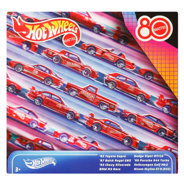 Mattel - Hot Wheels Θεματικά Αυτοκινητάκια Mattel 80 Χρόνια, Σετ 8 Αυτοκινήτων (JGK09) - 194735315796 - crystallotus.eu