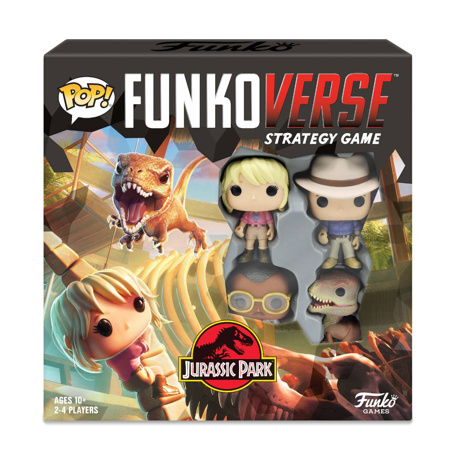 Jurassic Park Funkoverse Board Game 4 Character Base Set - 889698460668 - CrystalLotus.eu