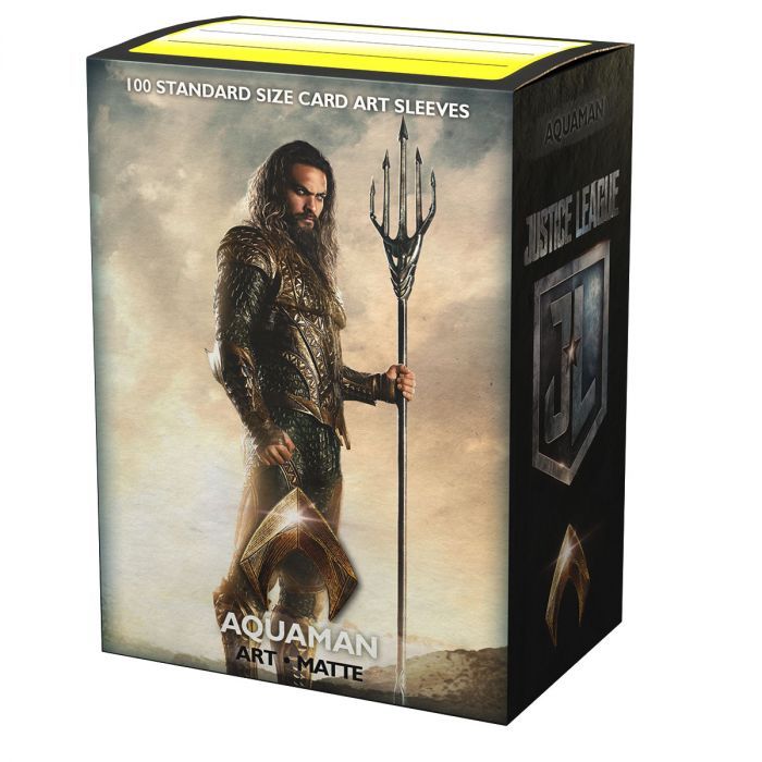 Justice League Matte Art Sleeves - Aquaman (100 Sleeves) - 5706569160173 - CrystalLotus.eu