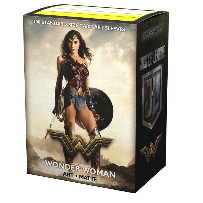 Justice League Matte Art Sleeves - Wonder Woman (100 Sleeves) - 5706569160166 - CrystalLotus.eu