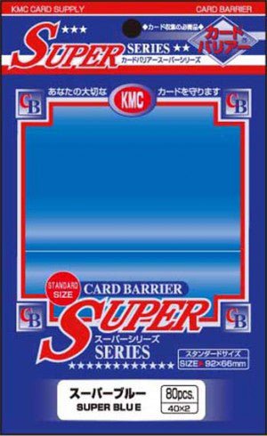 KMC Card Barrier Super Series Sleeves Super Blue (80) - 4521086001027 - CrystalLotus.eu