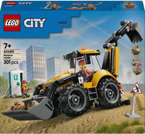 LEGO 60480 - City Yellow Backhoe Loader - 401958060480 - Crystal Lotus