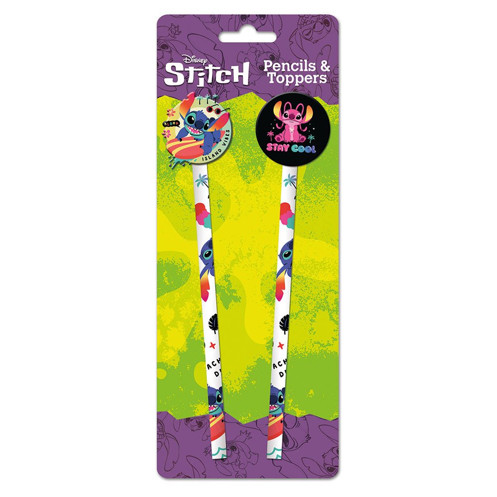 Lilo And Stitch Pencils (Acid Pops) Pencils And Toppers 2pk - 5050574035958 - CrystalLotus.eu