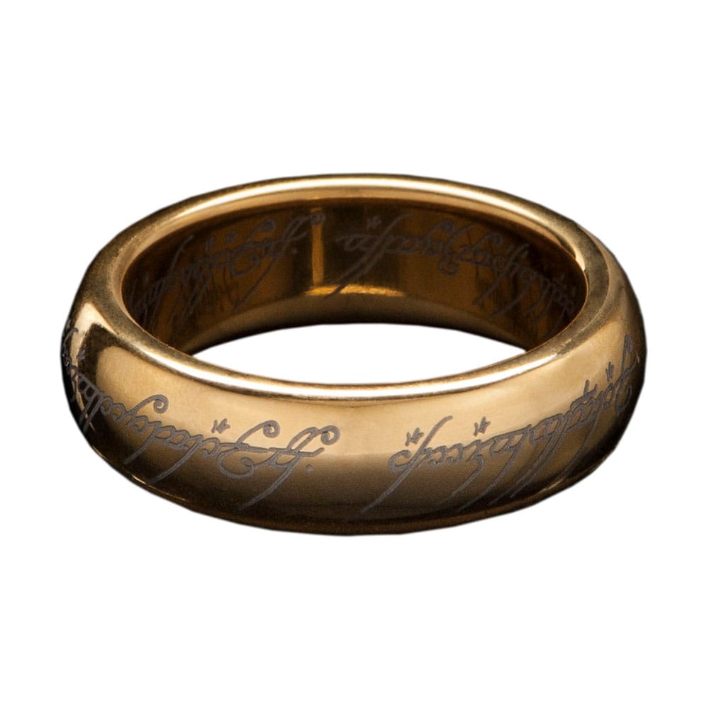 Lord of the Rings Tungsten Ring The One Ring (gold plated) Size 8 - 9420024710807 - CrystalLotus.eu