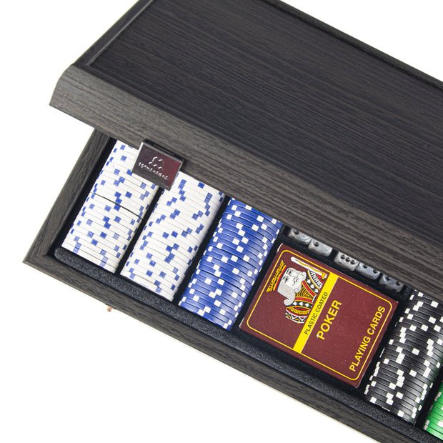 Luxury Poker Set in Black Wooden Replica Handcrafted Case (by Manopoulos) - 5250000000067 - Crystal Lotus