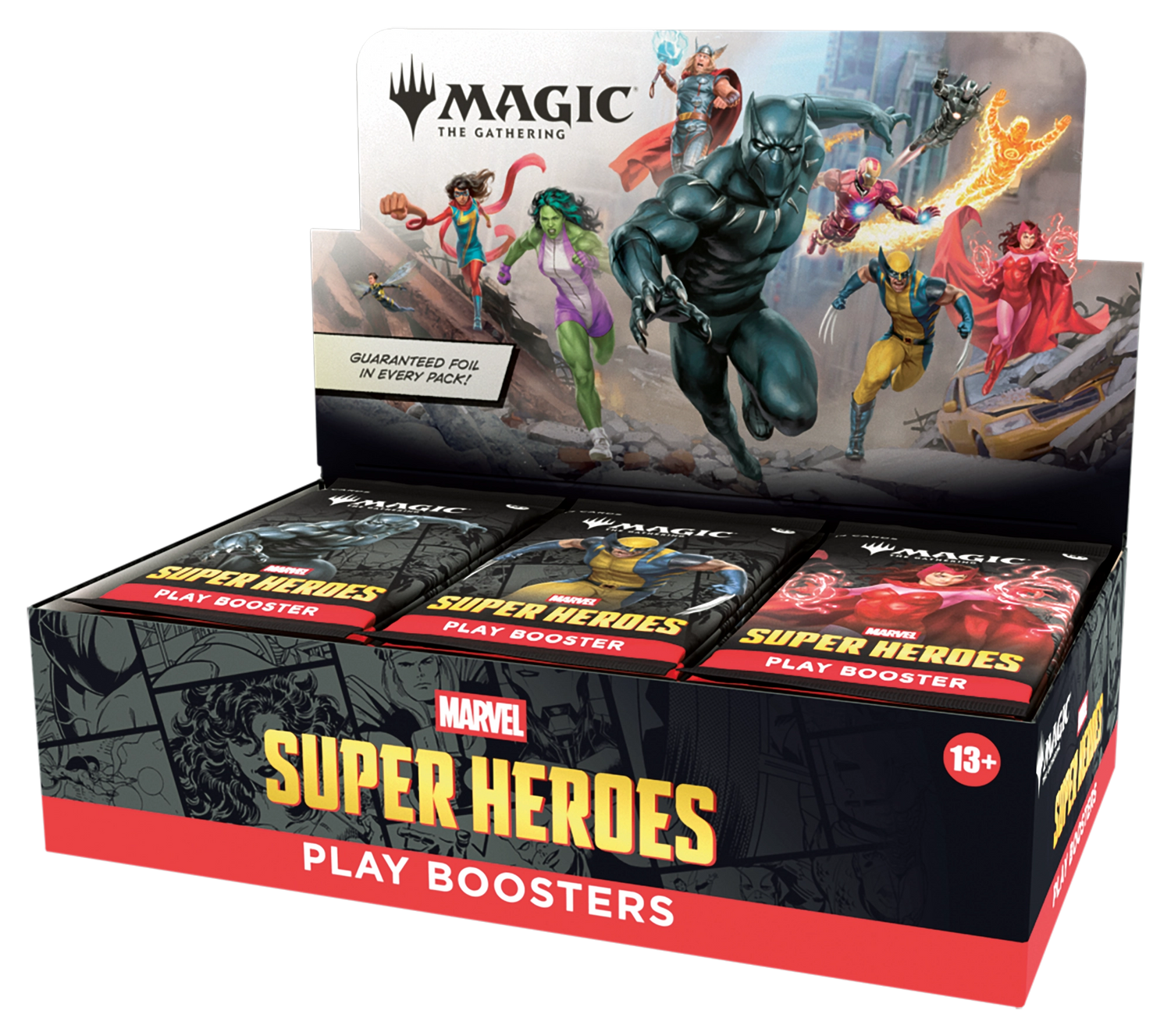 Magic the Gathering - Marvel Super Heroes Play Booster Box (30 Packs) - 195166313603 - Crystal Lotus
