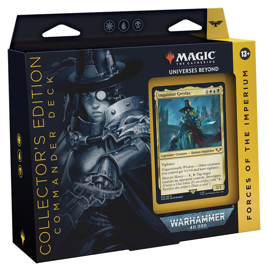 Magic the Gathering - Universes Beyond: Warhammer 40,000 Commander Deck : Forces of the Imperium (White - Blue - Black) - 00195166173474 - CrystalLotus.eu