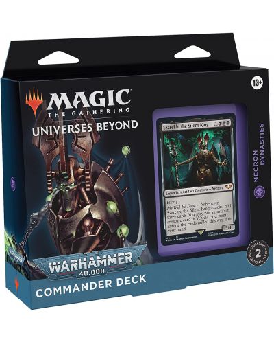 Magic the Gathering - Universes Beyond: Warhammer 40,000 Commander Deck : Necron Dynasties (Black) - 00195166173474 - CrystalLotus.eu