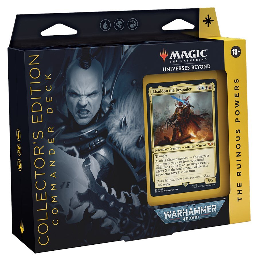 Magic the Gathering - Universes Beyond: Warhammer 40,000 Commander Deck : The Ruinous Powers (Blue - Black - Red) - 00195166173474 - CrystalLotus.eu