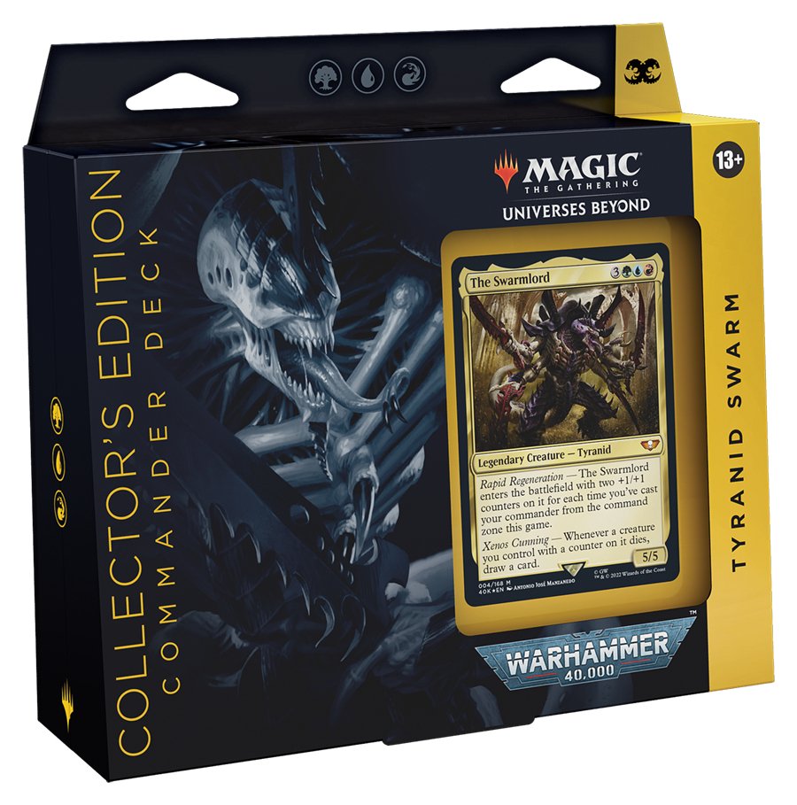 Magic the Gathering - Universes Beyond: Warhammer 40,000 Commander Deck : Tyranid Swarm (Green - Blue - Red) - 00195166173474 - CrystalLotus.eu