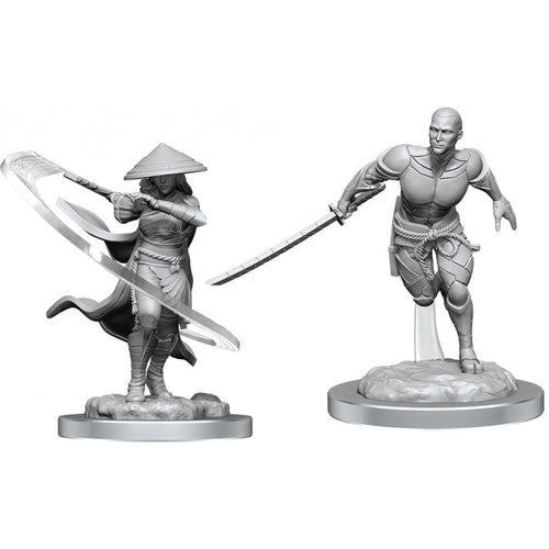 Magic the Gathering Unpainted Miniature: Kaito Shizuki &amp; The Wanderer - 634482905043 - CrystalLotus.eu