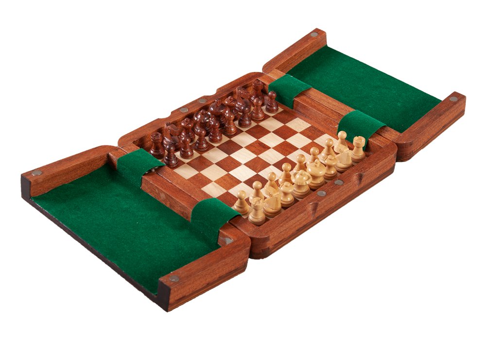 Magnetic 7.5&quot;x7.5&quot; Teak Chess Set - VIJ203 - CrystalLotus.eu