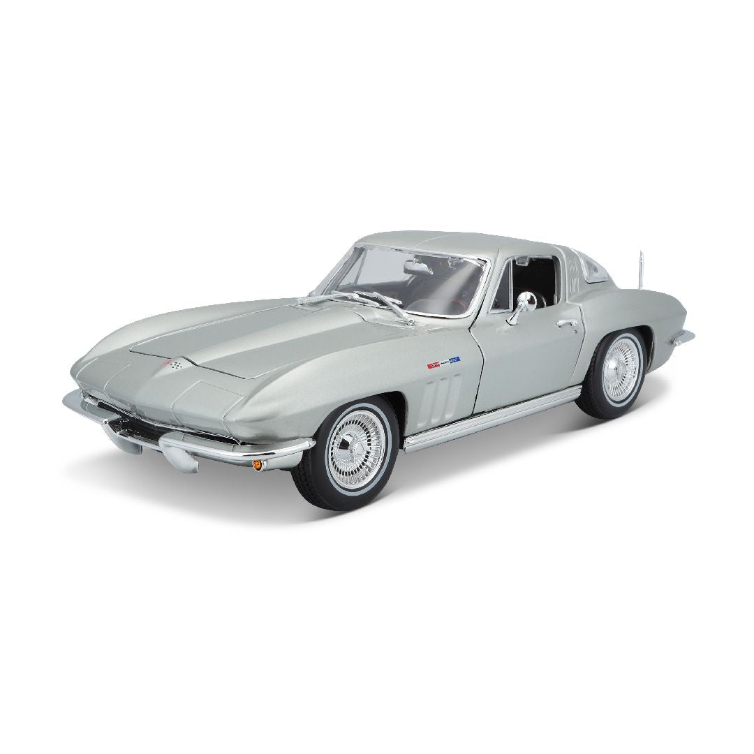 Maisto 1:18 Special Edition 1965 Chevrolet Corvette Silver - 90159316404 - crystallotus.eu
