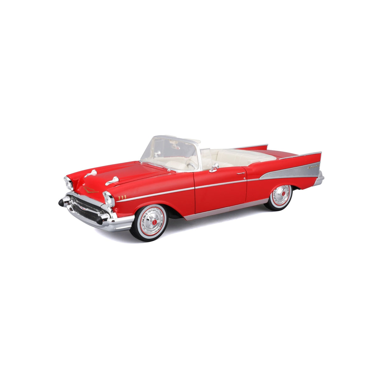 Maisto 1:18 Special Edition 1957 Chevrolet Bel Air Convertible Red - 090159314769 - Crystal Lotus