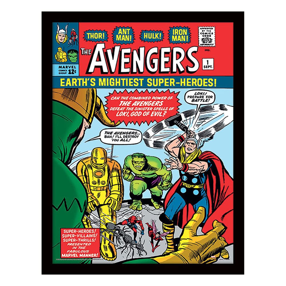 Marvel Collector Print Framed Poster Avengers vs. Loki Comic - 5051265869531 - Crystal Lotus