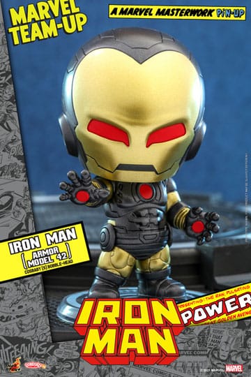 Marvel Comics Cosbaby (S) Mini Figure Iron Man (Armor Model 42) 10 cm - 4895228608277 - Crystal Lotus