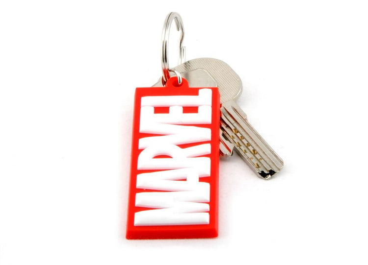 Marvel Comics Rubber Keychain Logo 6 cm - 5050293384610 - CrystalLotus.eu