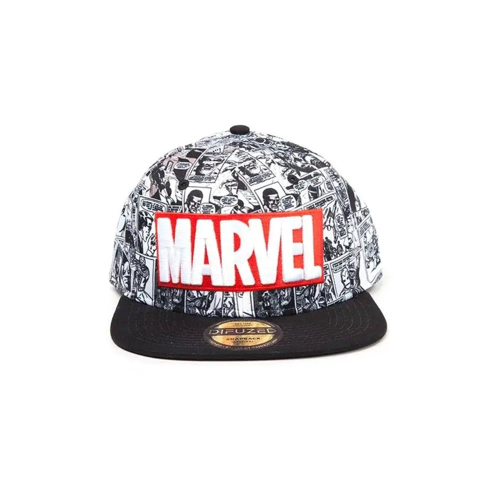 Marvel Comics Snapback Cap Classic Red &amp; White Logo - 8718526227482 - CrystalLotus.eu