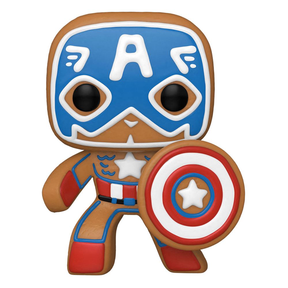 Marvel POP! Vinyl Figure Holiday Captain America 9 cm - 889698506571 - CrystalLotus.eu