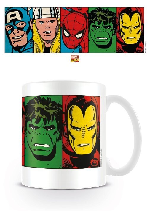 Marvel Retro (Faces) Mug - 5050574234436 - CrystalLotus.eu
