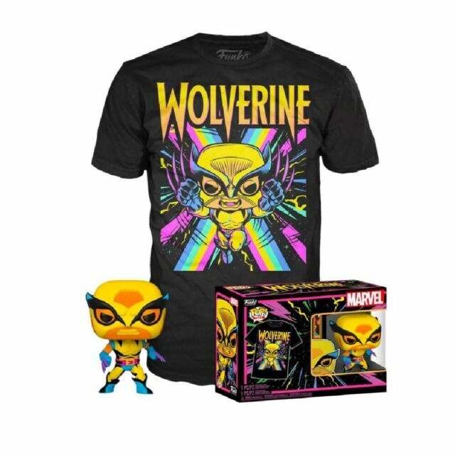 Marvel X - Men POP! &amp; Tee Box Wolverine (Blacklight) Size L - 889698551410 - CrystalLotus.eu