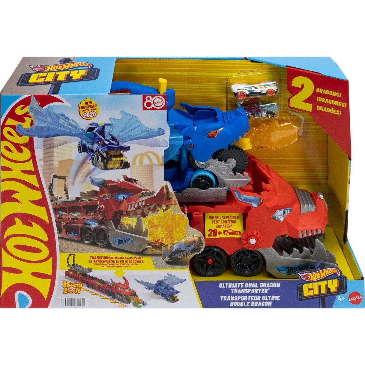 Mattel - Hot Wheels City Απόλυτη Νταλίκα με Διπλό Δράκο (JBM72) - 194735264179 - Crystal Lotus