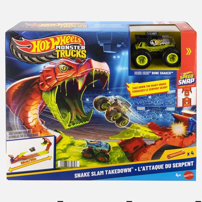 Mattel - Hot Wheels Monster Trucks Πίστα-Επίθεση Φιδιού (JJN44) - 194735339723 - Crystal Lotus