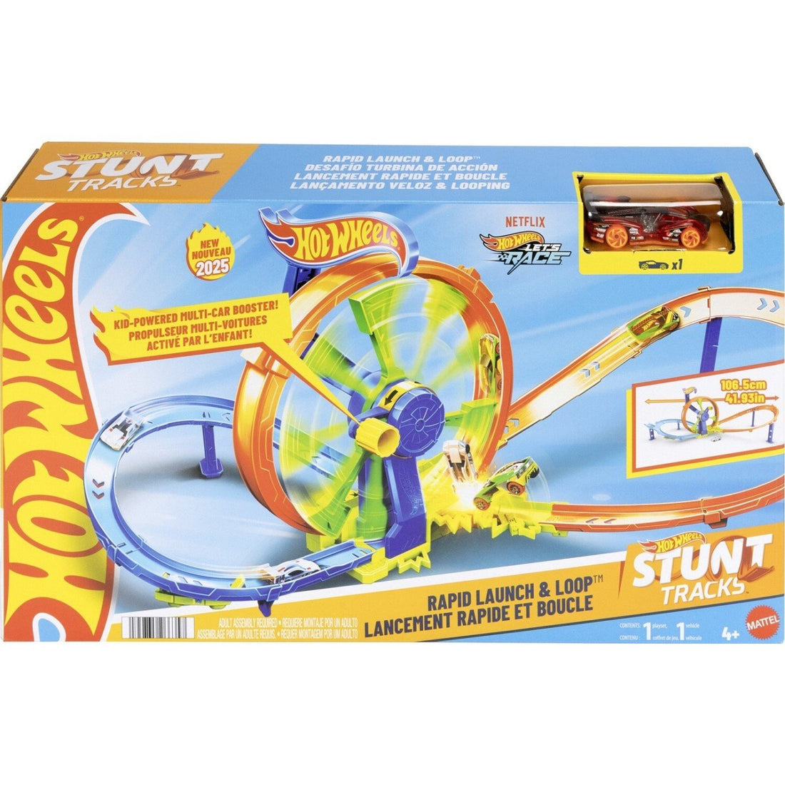 Mattel - Hot Wheels Πίστα Γρήγορη Εκκίνηση με Λουπ (JBX65) - 194735266357 - Crystal Lotus