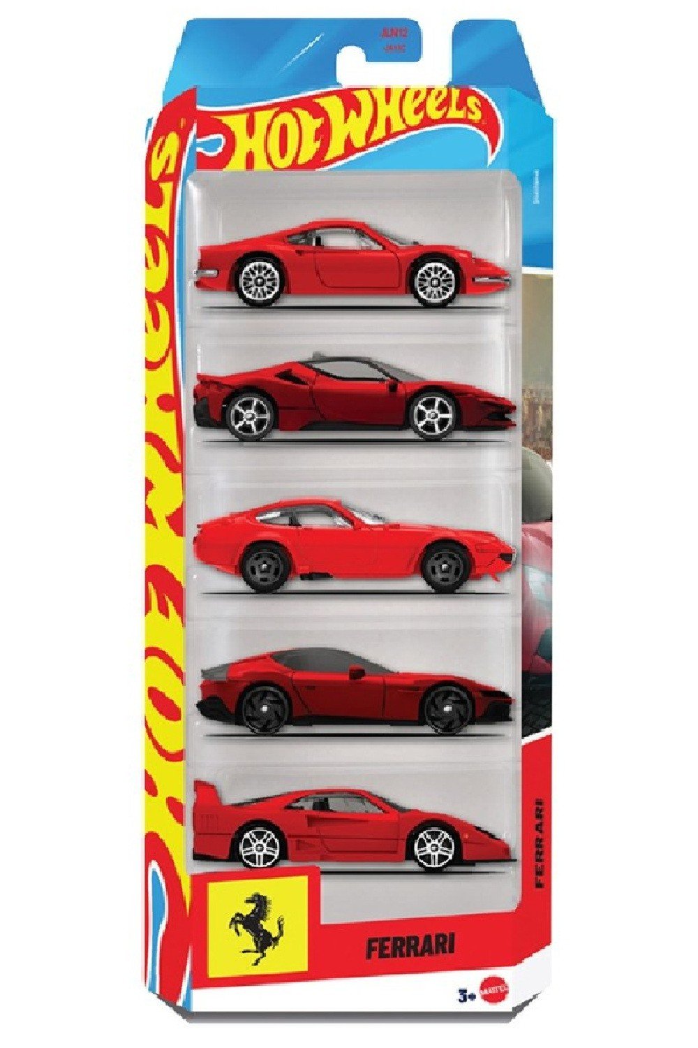 Mattel - Hot Wheels Racing Vehicles - Ferrari Σετ με 5 Αυτοκινητάκια (JLN12) - 194735367887 - Crystal Lotus