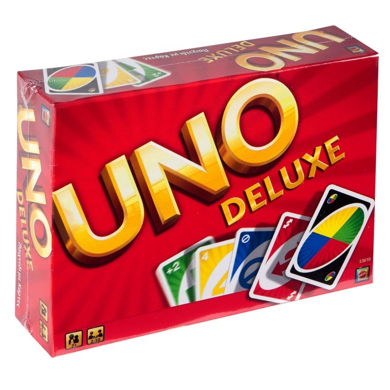 Mattel UNO Deluxe Card Game K0888 (Greek Version) - 027084378078 - CrystalLotus.eu