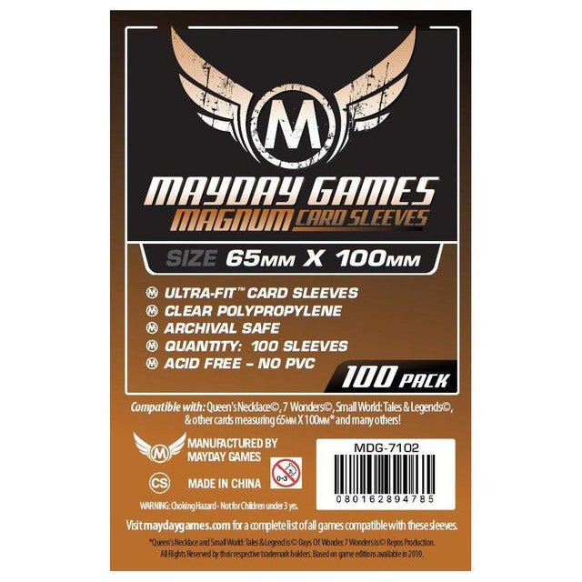 Mayday Games Card Sleeves - Magnum Ultra - Fit (100 sleeves) - 080162894785 - CrystalLotus.eu