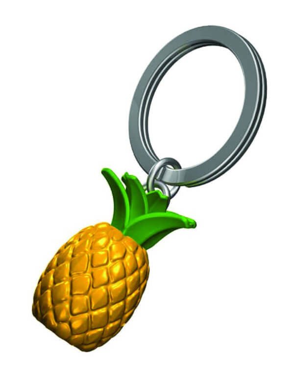 Metalmorphose Keychain - MTM089 - 01 - Pineapple Key Ring - 5404006038732 - Crystal Lotus