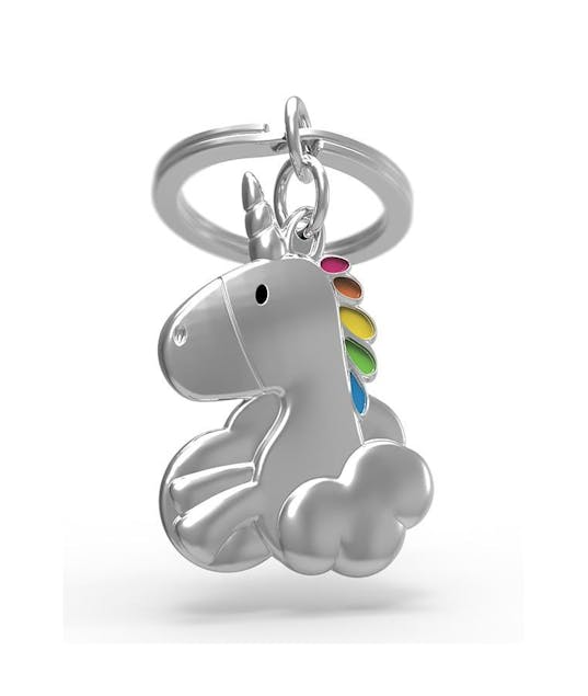 Metalmorphose Keychain - MTM105 - 01 - Unicorn in Clouds Key Ring - 5404006038657 - Crystal Lotus