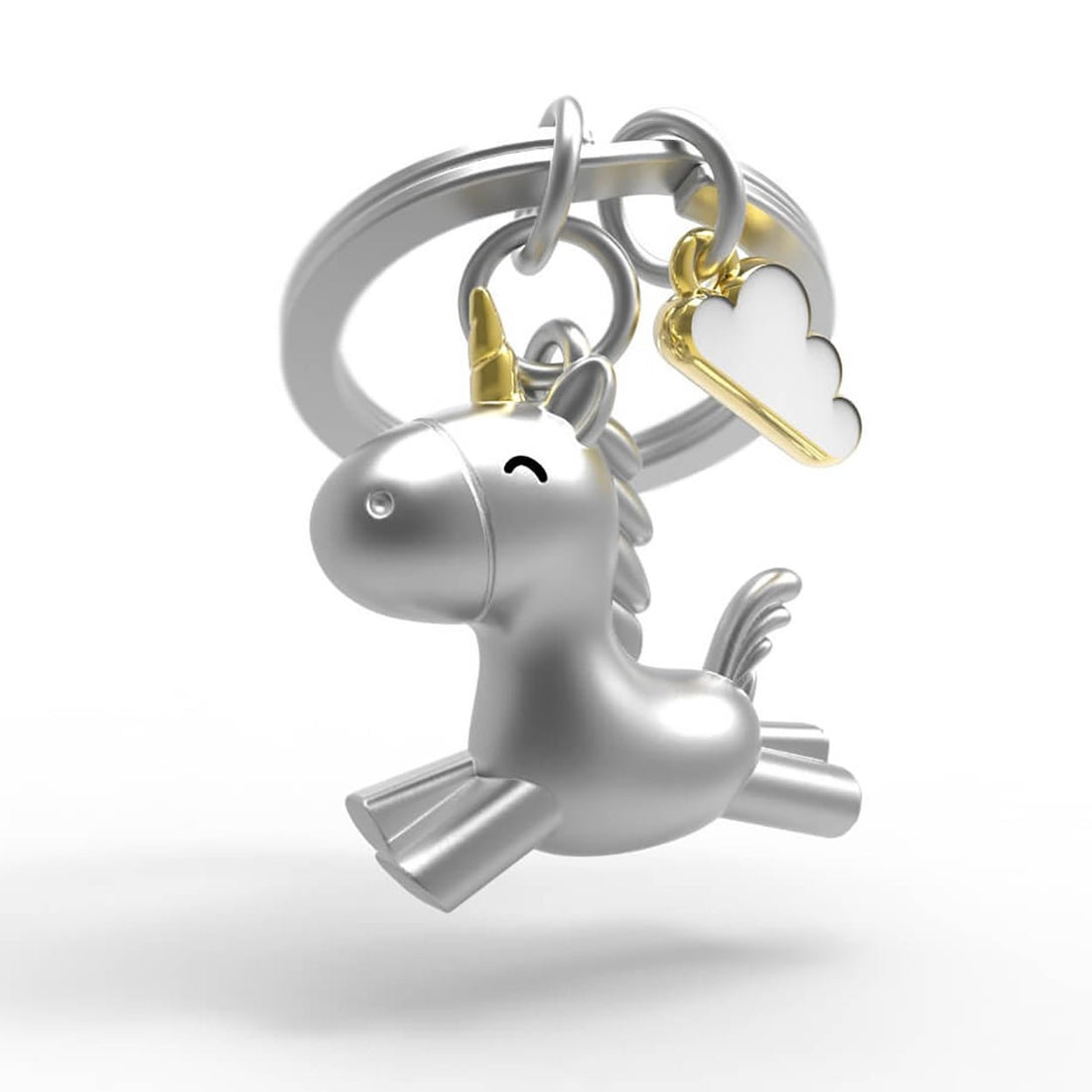 Metalmorphose Keychain - MTM119 - 02 - 3D Flying Unicorn Key Ring - 5404006043774 - Crystal Lotus