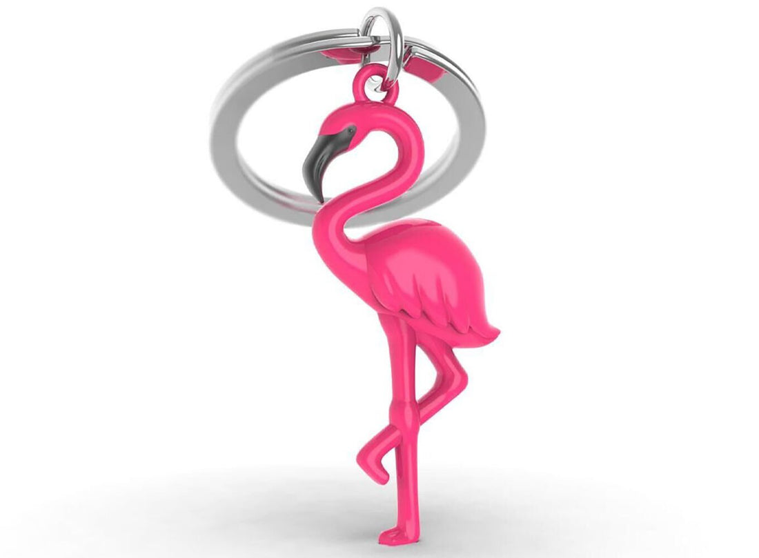 Metalmorphose Keychain - MTM144 - 01 - Flamingo Key Ring - 5404006055135 - Crystal Lotus