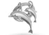 Metalmorphose Keychain - MTM145 - 06 - Dolphin Family Key Ring - 5404006055517 - Crystal Lotus